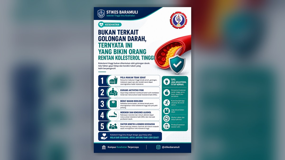 Bukan terkait Golongan Darah, Ternyata Ini yang Bikin Orang Rentan Kolesterol Tinggi