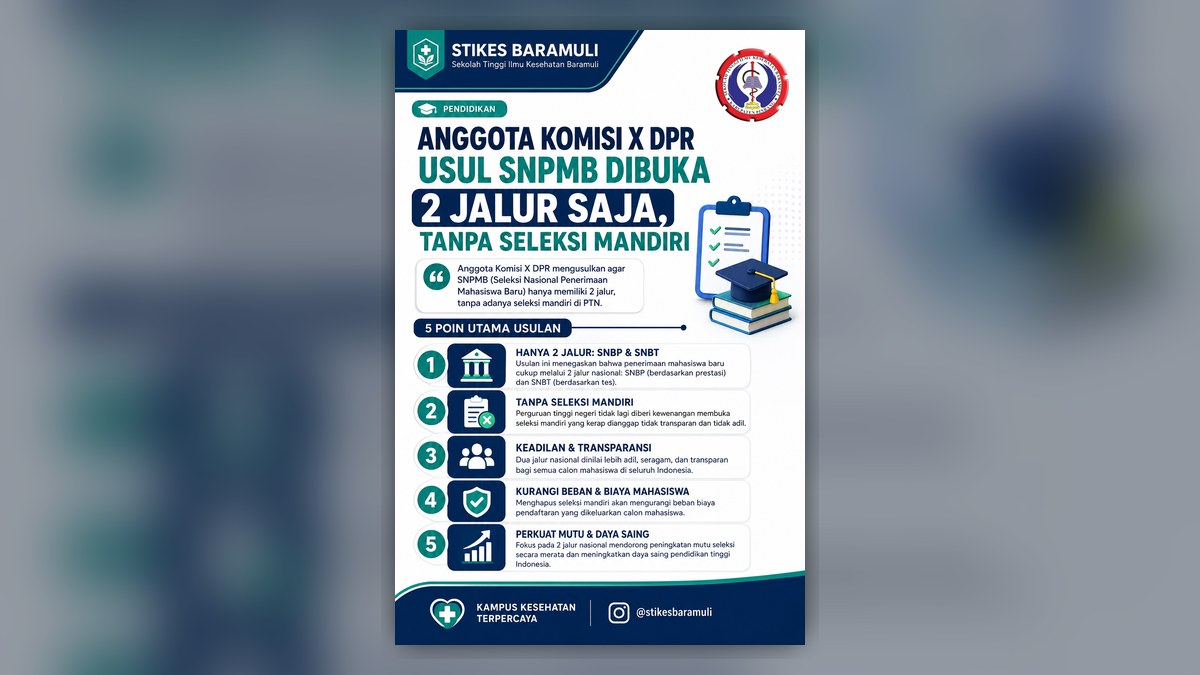 Anggota Komisi X DPR Usul SNPMB Dibuka 2 Jalur Saja, Tanpa Seleksi Mandiri