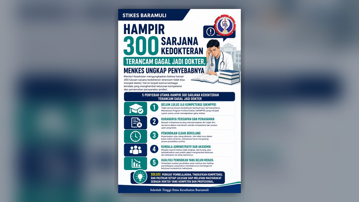 Hampir 300 Sarjana Kedokteran Terancam Gagal Jadi Dokter, Menkes Ungkap Penyebabnya